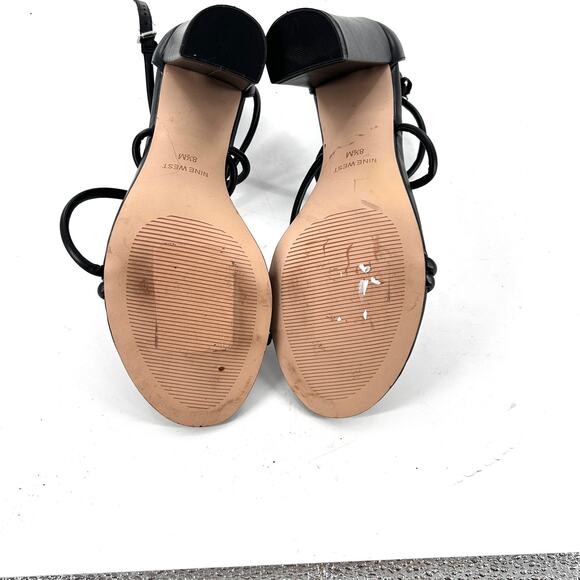 Nine West Maer Block Heels 8.5 NWOT Sandals Party Glam Cocktail - Picture 5 of 8